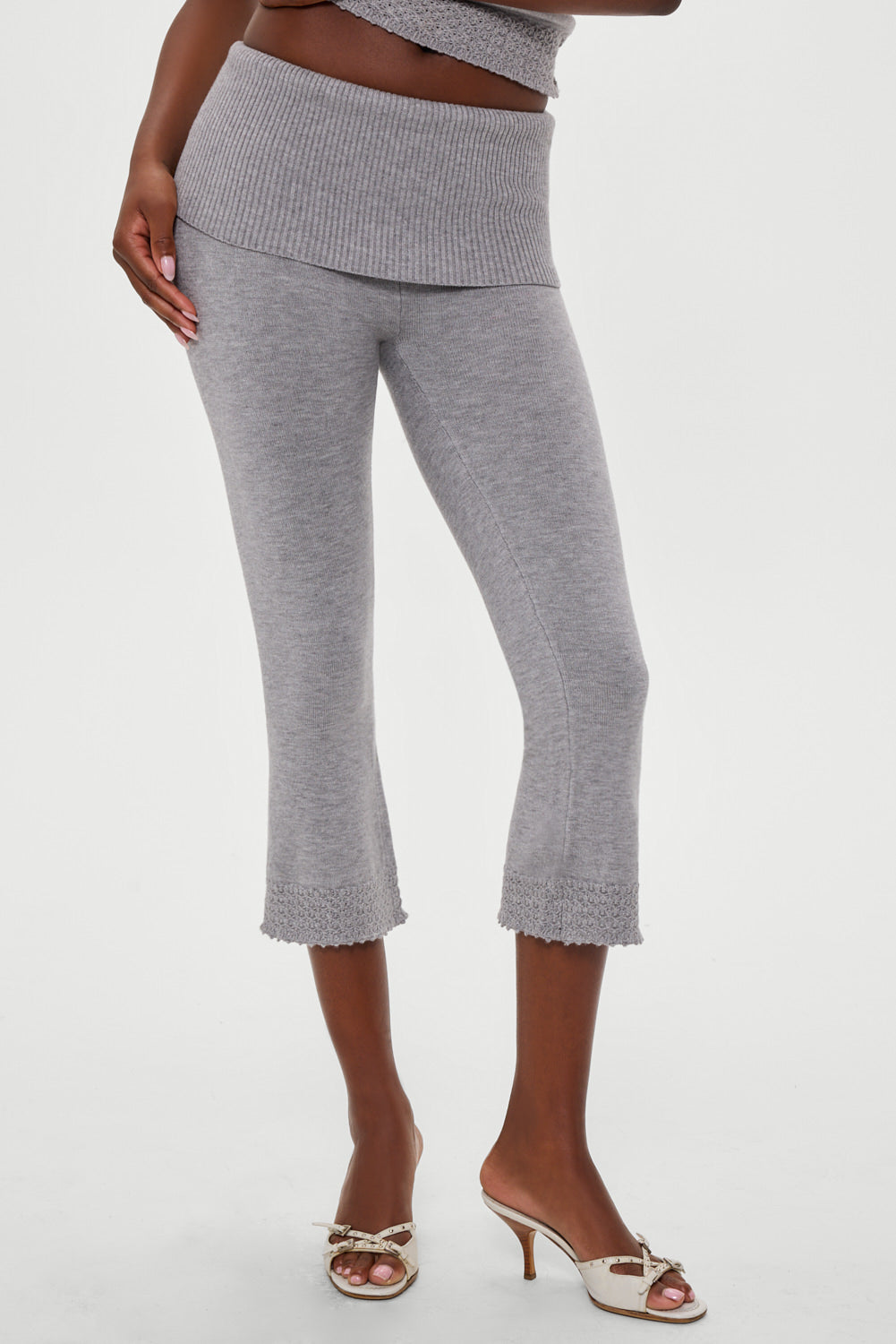 Frankies Bikinis clothing|collections Milo Knit Capri Pants - Cloud Cover