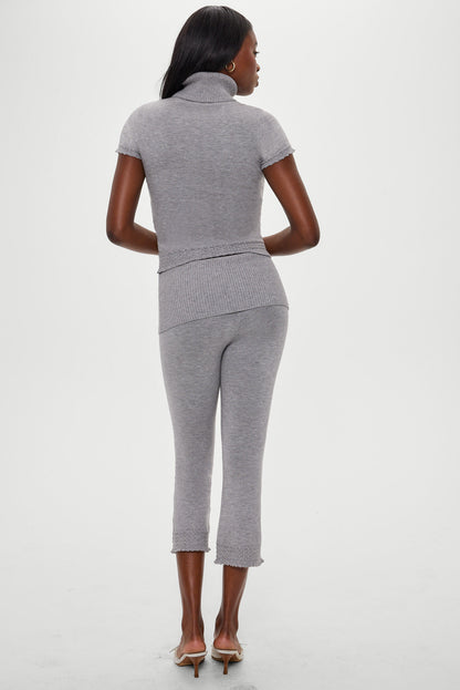 Frankies Bikinis clothing|collections Milo Knit Capri Pants - Cloud Cover