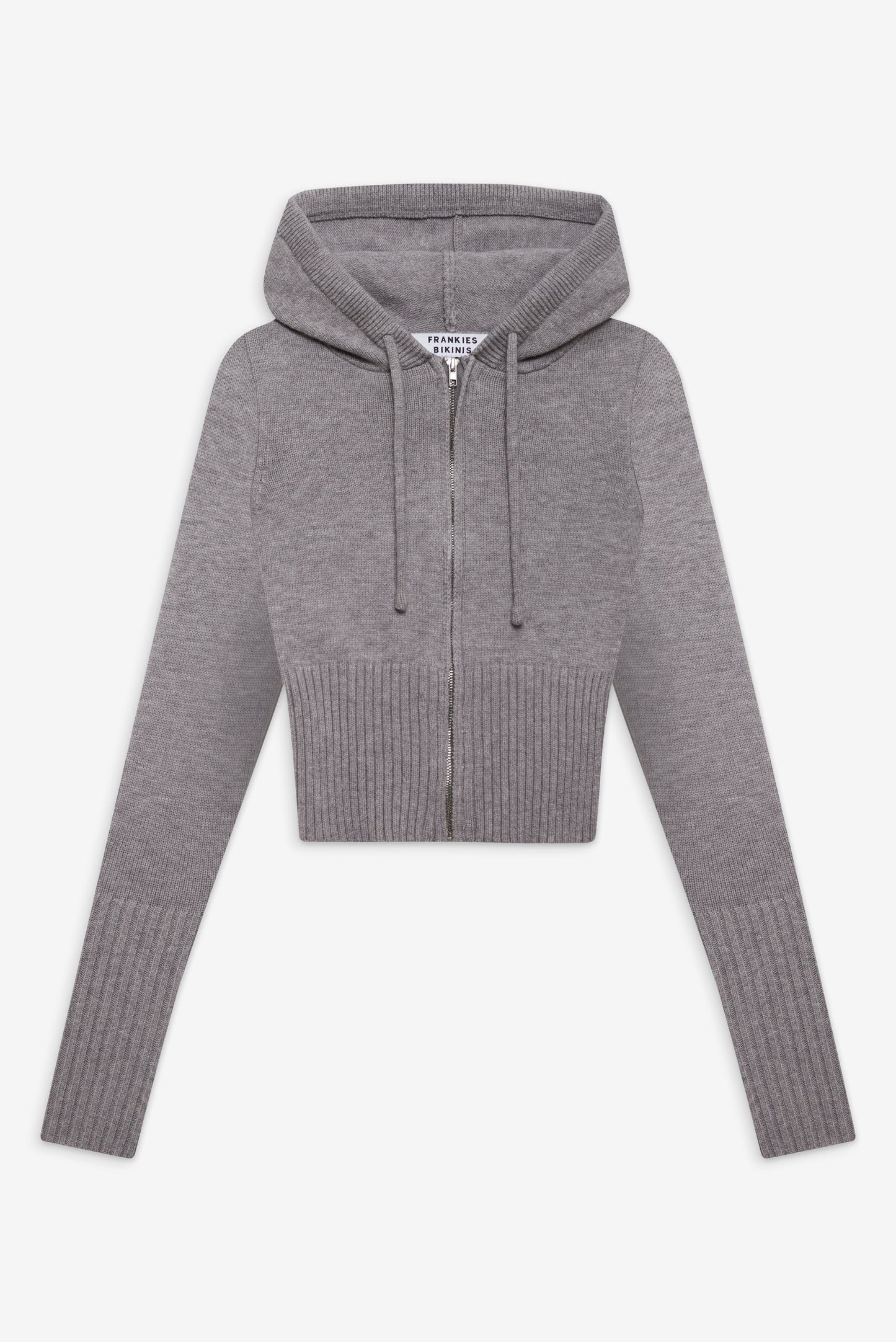 Frankies Bikinis clothing Aimee Zip Up Hoodie - Rain Cloud