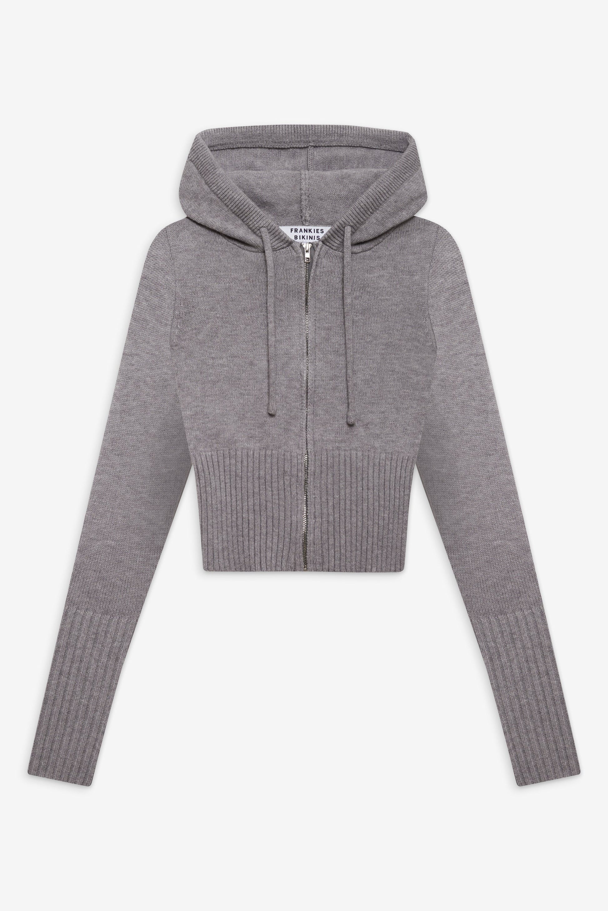 Frankies Bikinis clothing Aimee Zip Up Hoodie - Rain Cloud