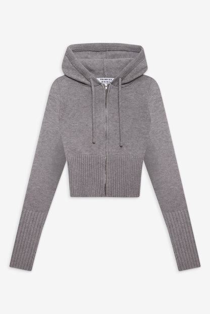 Frankies Bikinis clothing Aimee Zip Up Hoodie - Rain Cloud