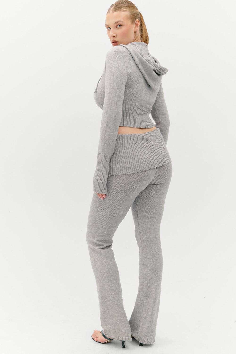 Frankies Bikinis clothing Aimee Zip Up Hoodie - Rain Cloud