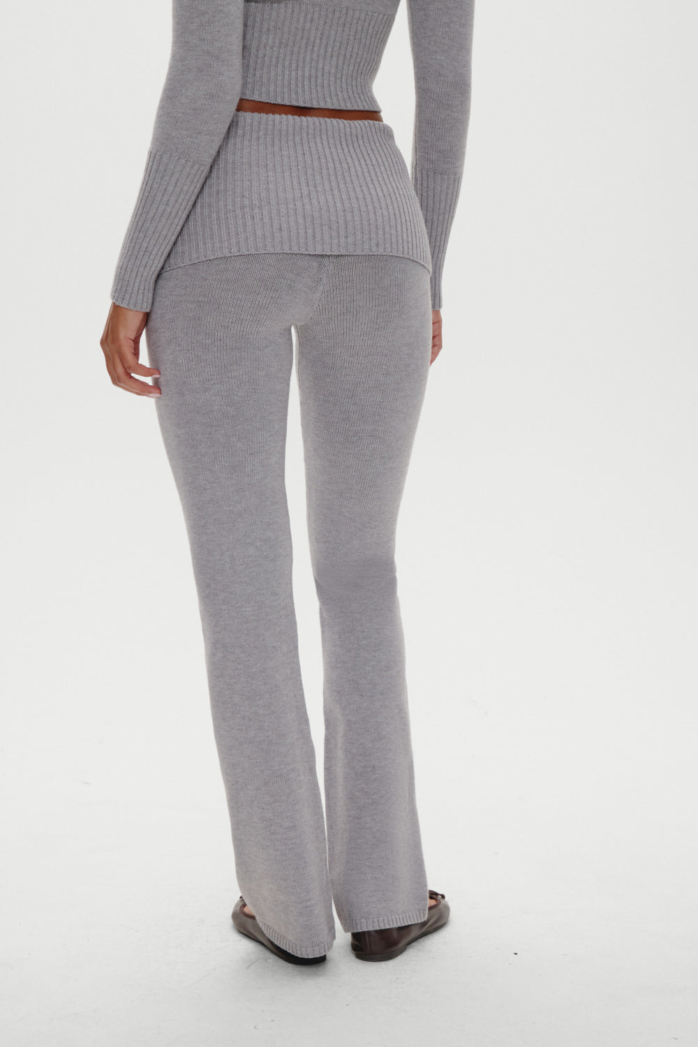 Frankies Bikinis clothing Aimee Knit Pants - Rain Cloud