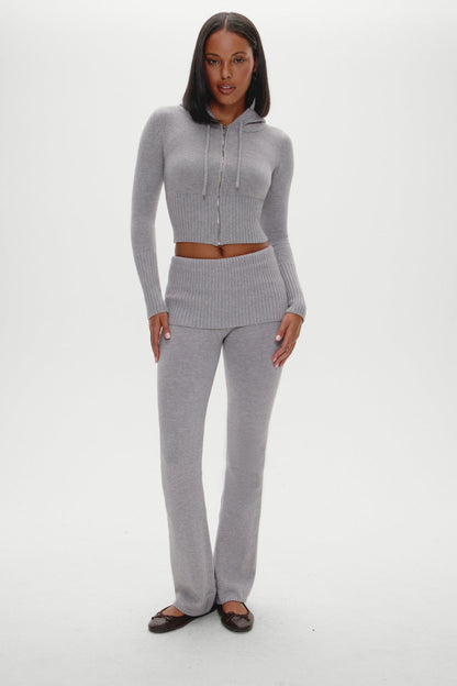 Frankies Bikinis clothing Aimee Knit Pants - Rain Cloud