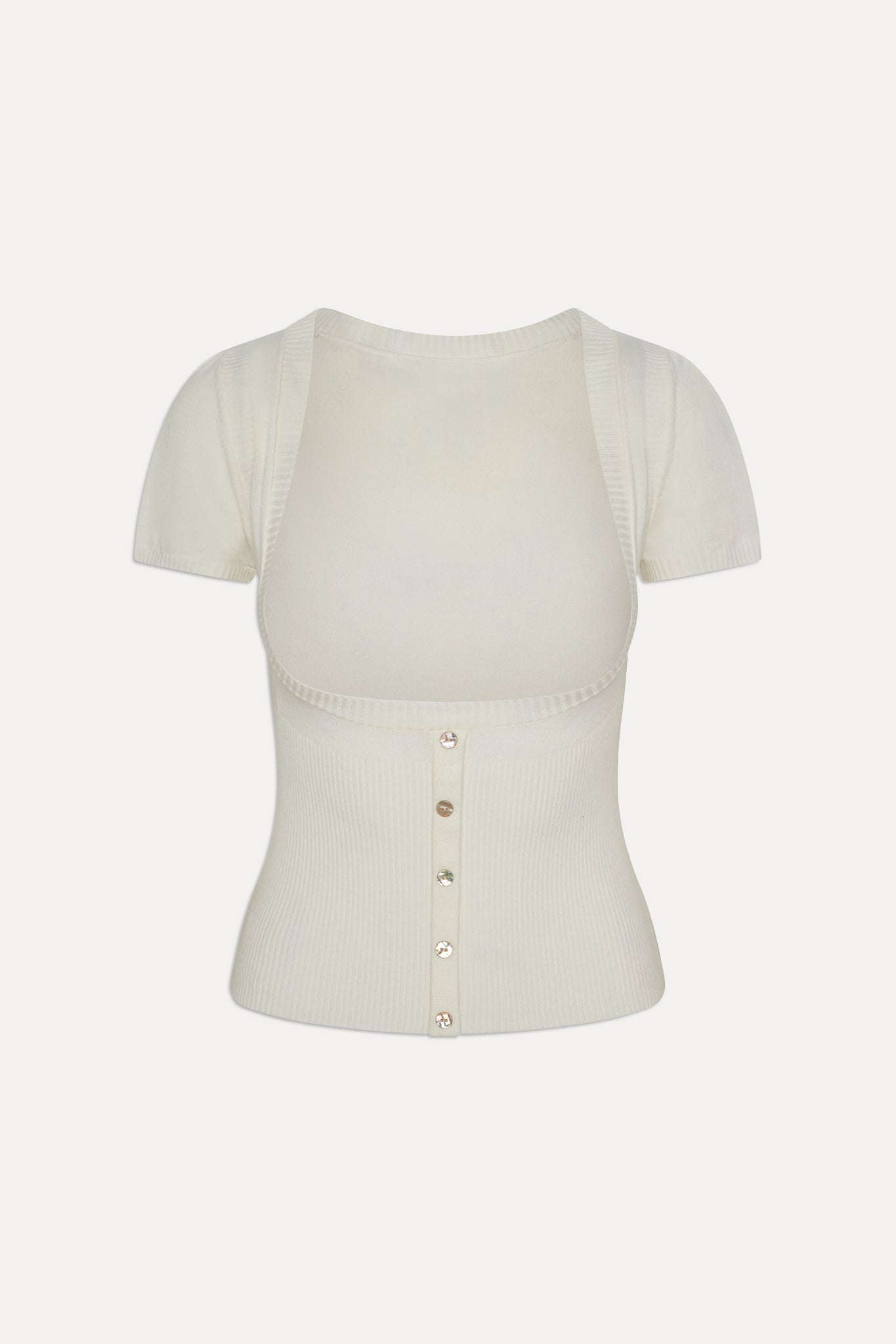 Frankies Bikinis clothing|new|collections x JENNIE Sofia Knit Top - Coconut Cream