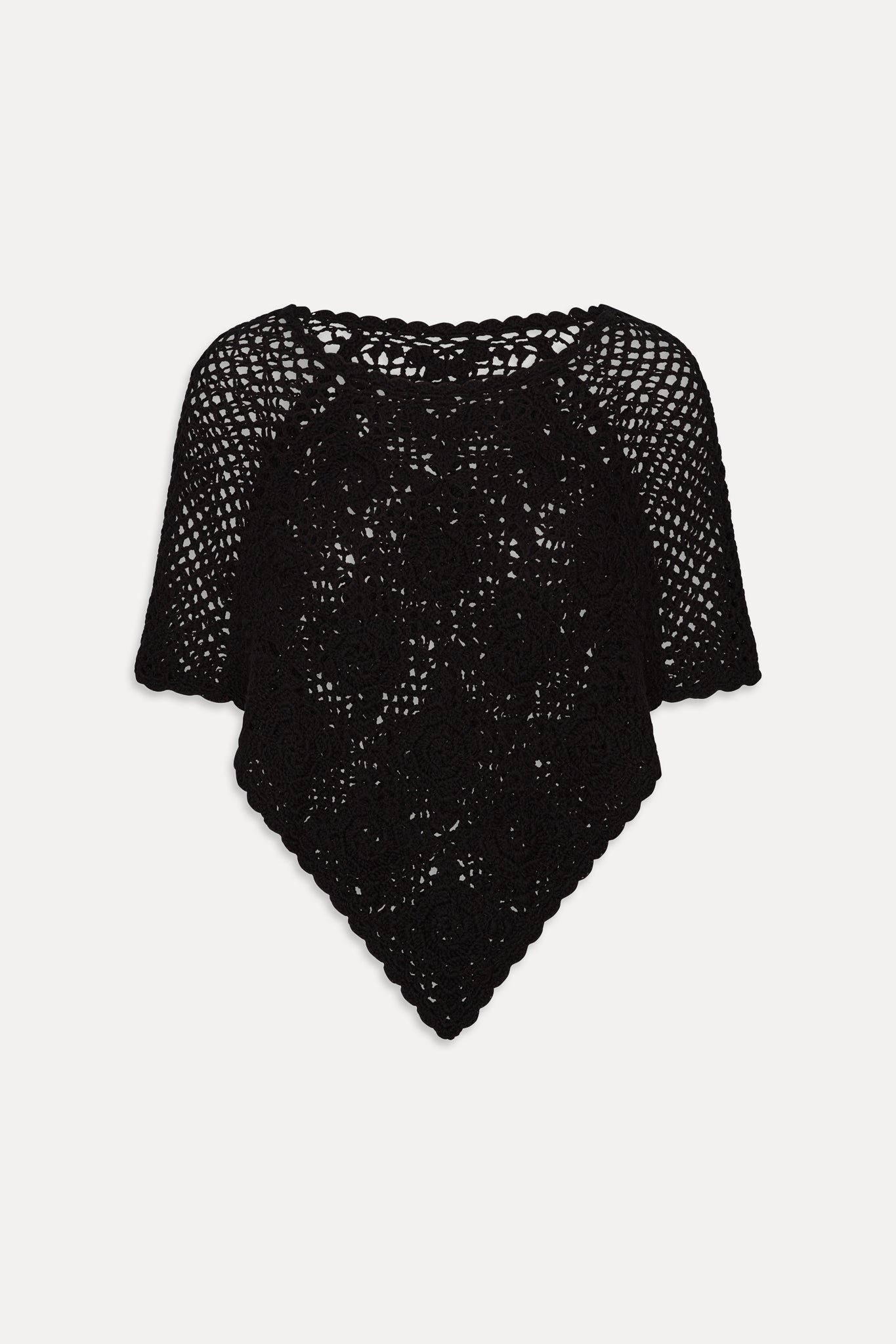 Frankies Bikinis clothing|collections Sophie Crochet Poncho - Black