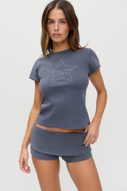 Frankies Bikinis clothing|collections|new x JENNIE Eva Cotton Tee - Comet