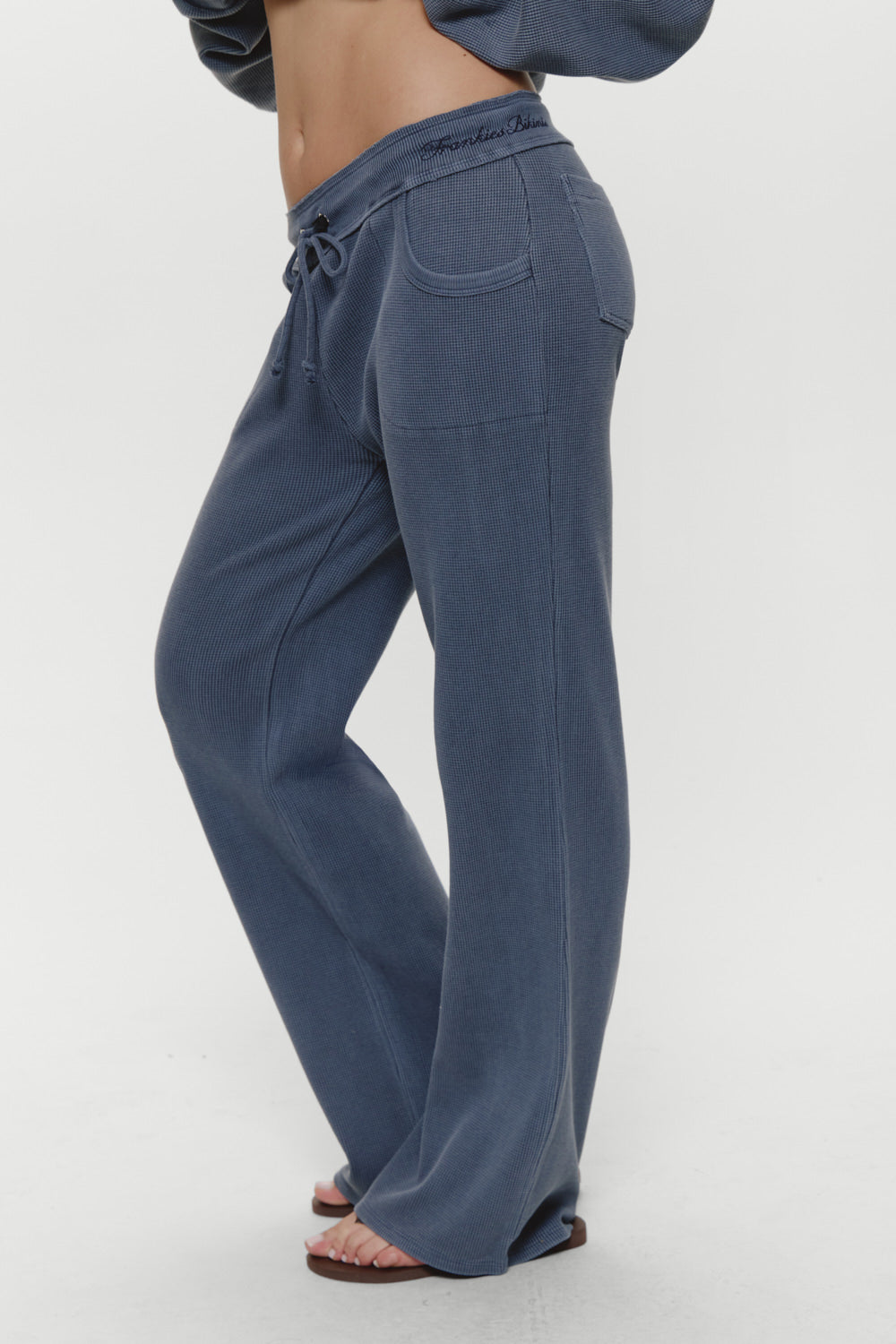 Frankies Bikinis clothing|collections Emma Thermal Pant - Shadow Blue