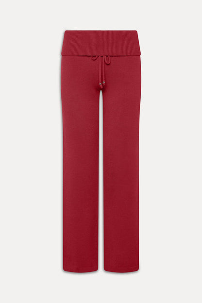 Frankies Bikinis clothing|collections Dawson Knit Fold Over Pants - Rosewood