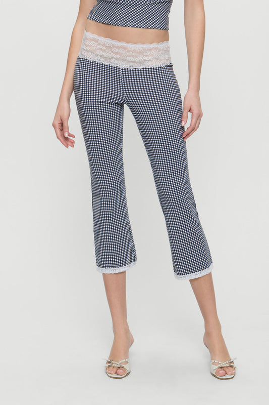 Frankies Bikinis clothing|collections|new Nikki Gingham Capri Pants - Midnight Wishes