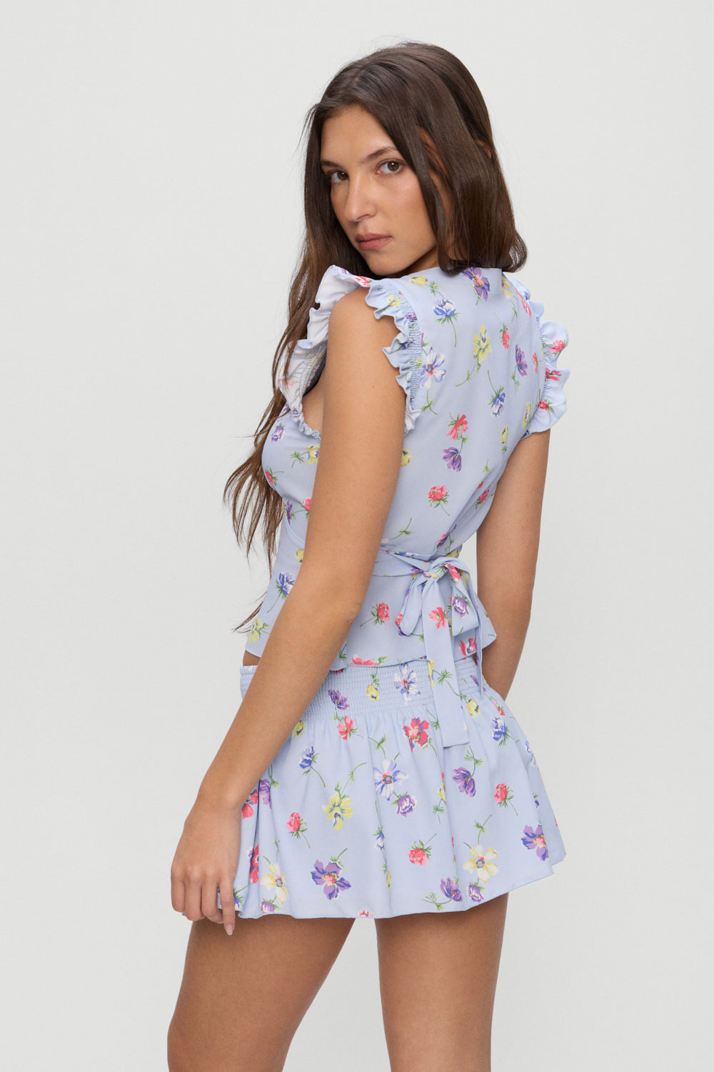 Frankies Bikinis clothing|collections Clover Mini Skirt - Fresh Florals