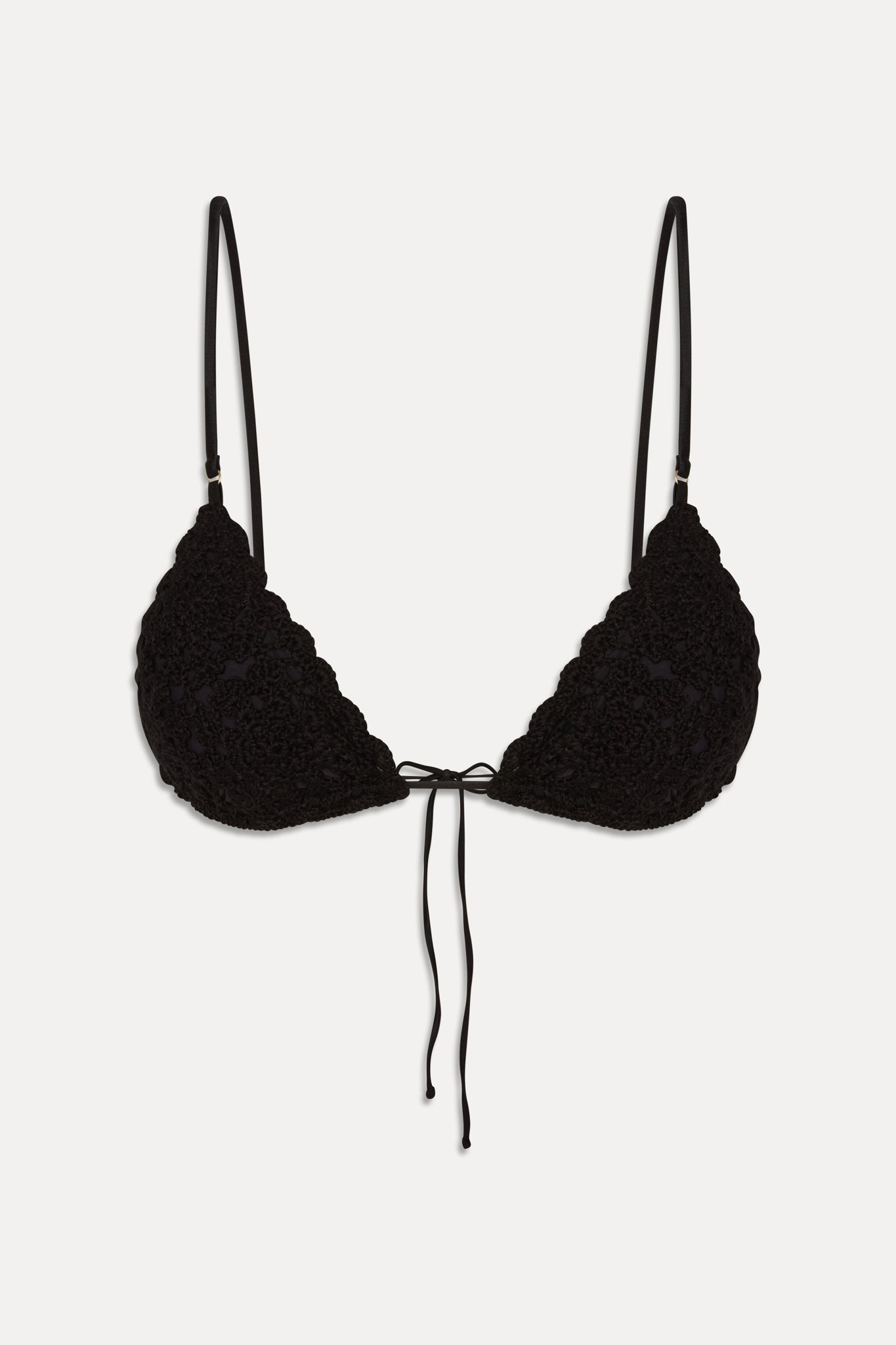 Frankies Bikinis collections|swimwear|new Elena Crochet Shine Bikini Top - Black