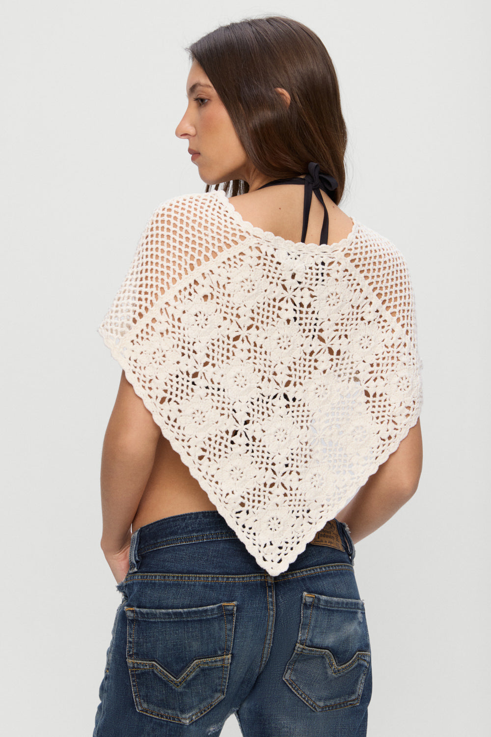 Frankies Bikinis collections|clothing|new Sophie Crochet Poncho - Soft Sand