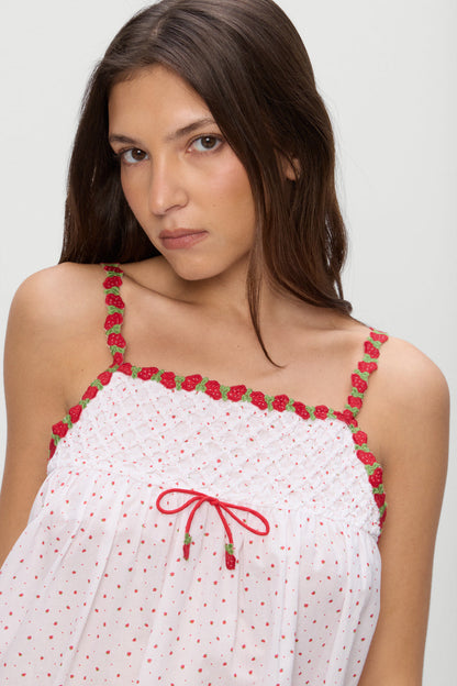 Frankies Bikinis collections|clothing Coppola Cotton Babydoll Dress - Tiny Berry
