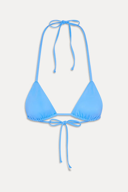 Frankies Bikinis collections|swimwear Nick Triangle Halter Bikini Top - Azure