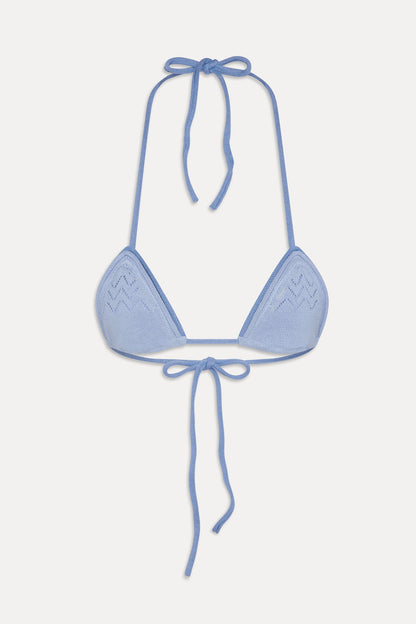 Frankies Bikinis collections|swimwear Tide Knit Triangle Bikini Top - Malibu Tide
