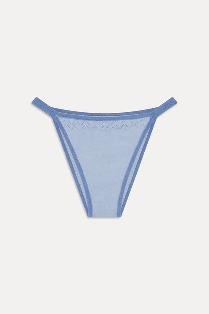 Frankies Bikinis collections|swimwear Tide Knit Cheeky Bikini Bottom - Malibu Tide