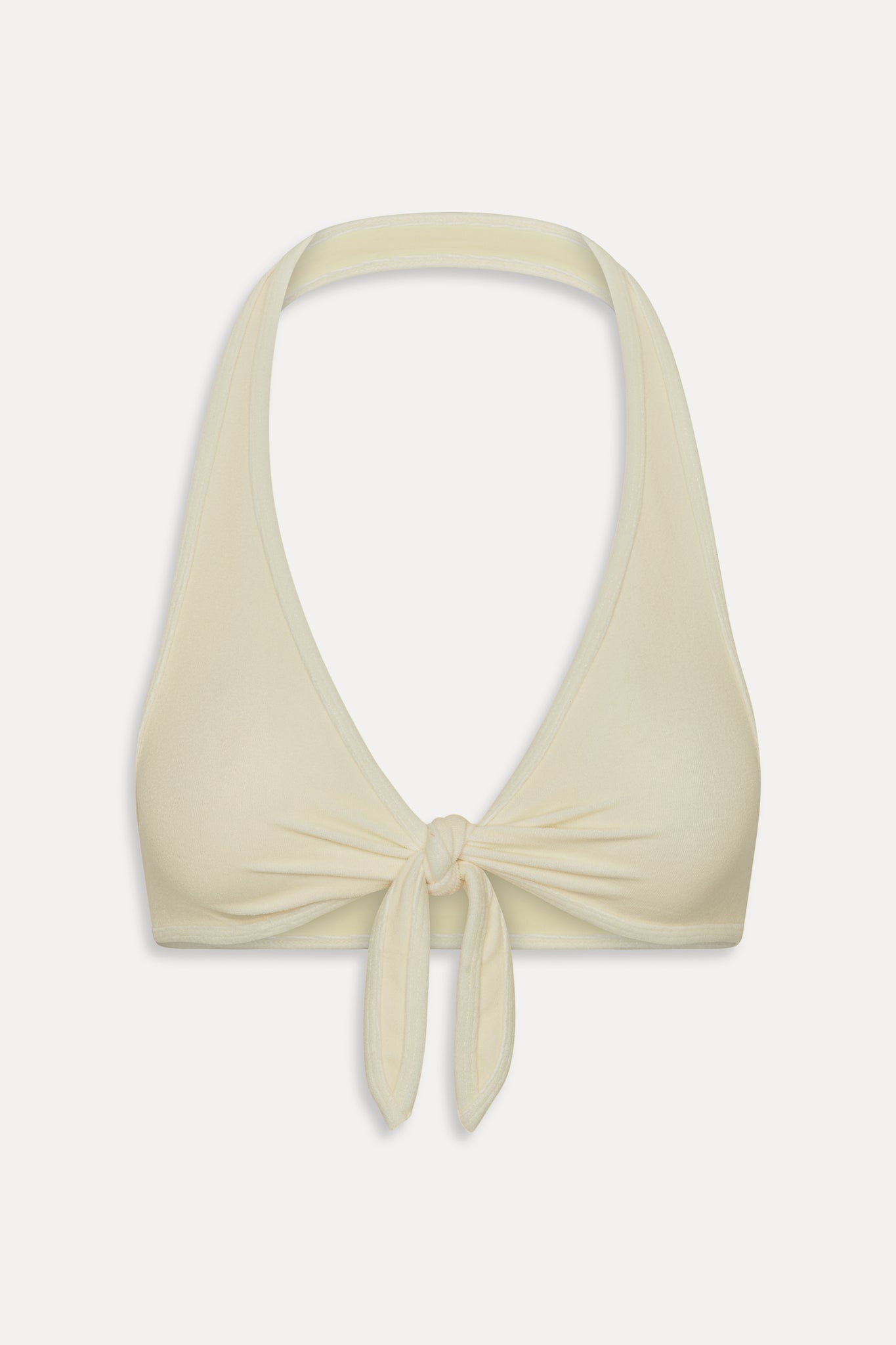 Frankies Bikinis collections|swimwear Jayne Terry Halter Bikini Top - Lemon