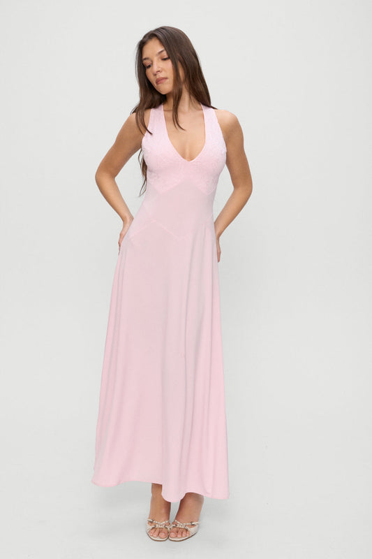 Frankies Bikinis collections|clothing Eva Embroidered Maxi Dress - Ballerina