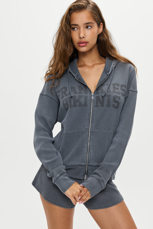 Frankies Bikinis collections|clothing|sale Weekend Thermal Hoodie - Shadow Blue