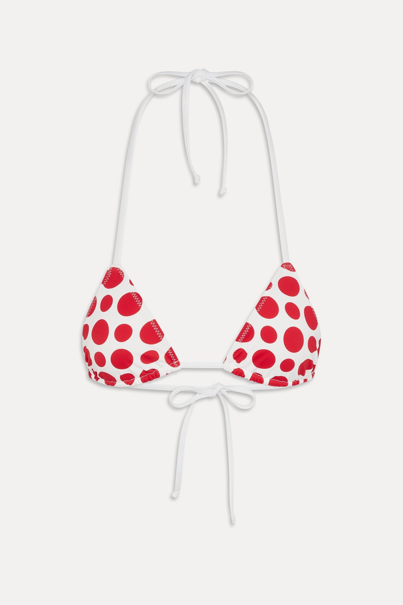 Frankies Bikinis collections|swimwear Nick Triangle Halter Bikini Top - Red Dottie