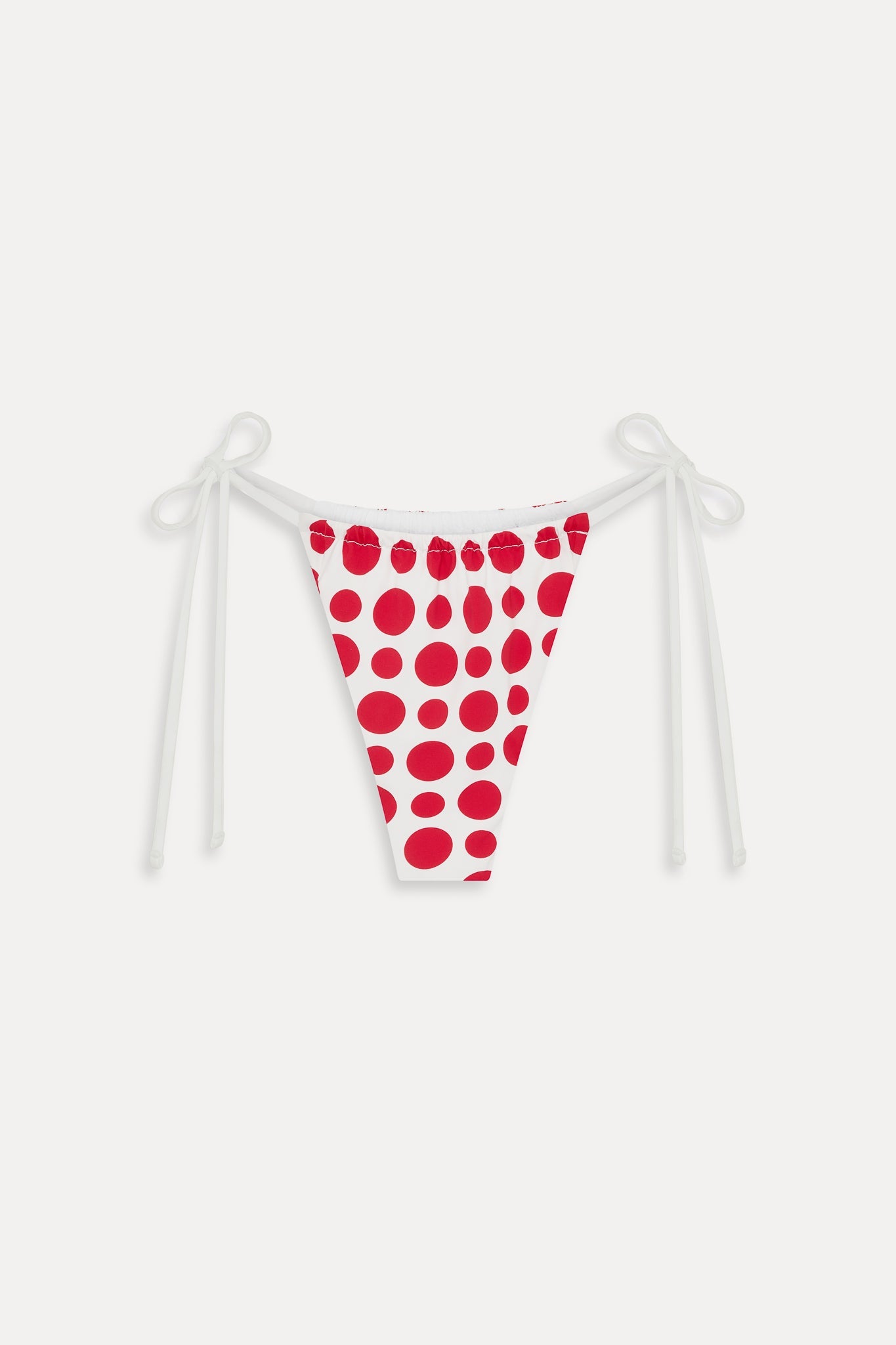 Frankies Bikinis collections|swimwear Tia Skimpy String Bikini Bottom - Red Dottie