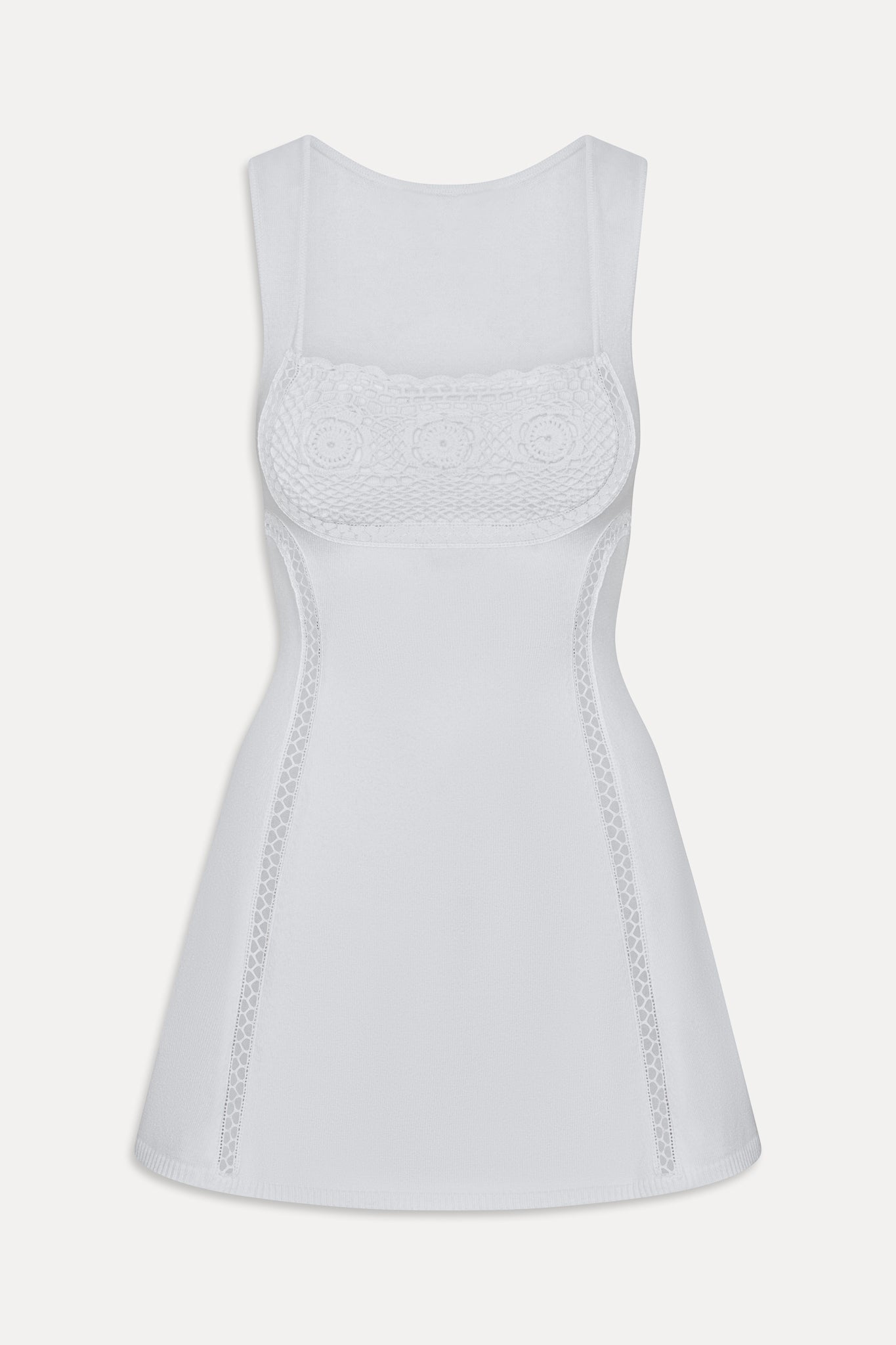 Frankies Bikinis collections|clothing Ellie Knit Mini Dress - Optic White