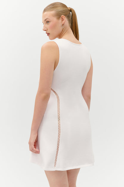 Frankies Bikinis collections|clothing Ellie Knit Mini Dress - Optic White
