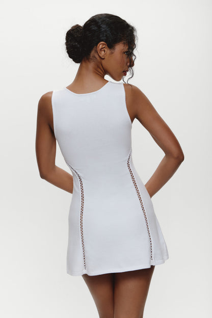 Frankies Bikinis collections|clothing Ellie Knit Mini Dress - Optic White