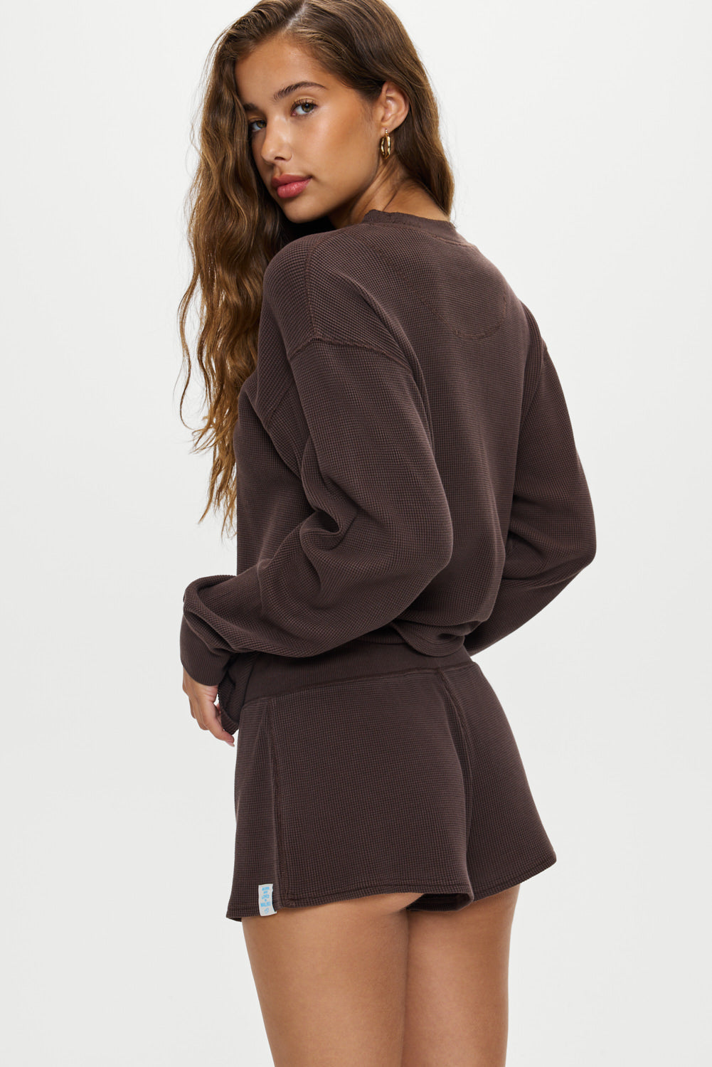 Frankies Bikinis collections|sale Noah Thermal Long Sleeve Shirt - Walnut