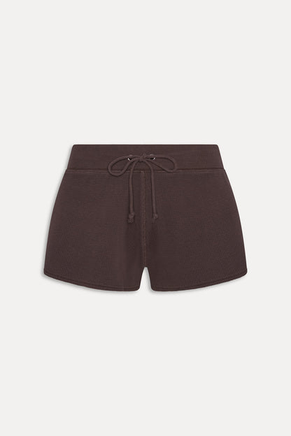 Frankies Bikinis collections|sale Noah Thermal Mini Shorts - Walnut