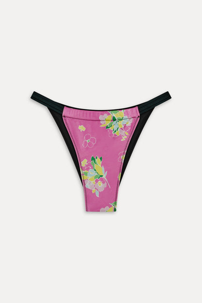 Frankies Bikinis collections|swimwear|sale Amore Cheeky Bikini Bottom - Midnight Blossom