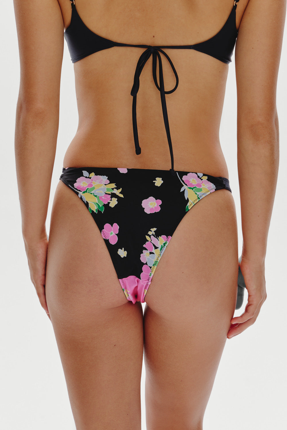 Frankies Bikinis collections|swimwear|sale Amore Cheeky Bikini Bottom - Midnight Blossom