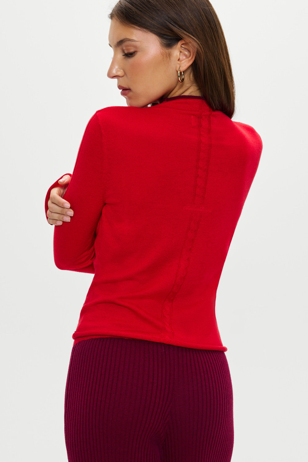 Frankies Bikinis collections|sale Leo Knit Button Up Cardigan - Ember