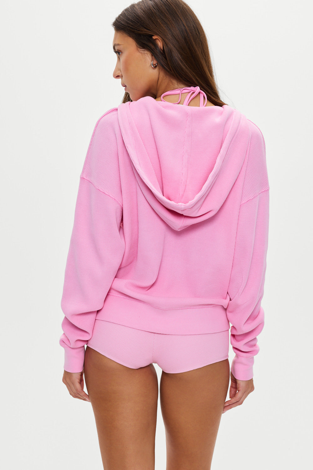 Frankies Bikinis collections|sale|clothing Weekend Thermal Hoodie - Blush