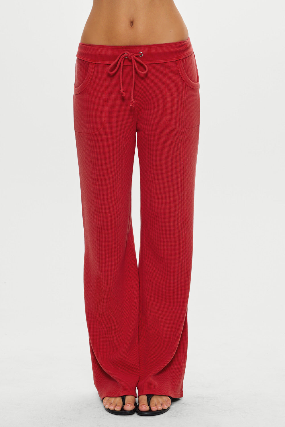 Frankies Bikinis collections|sale Emma Thermal Low Rise Pants - Strawberry Red
