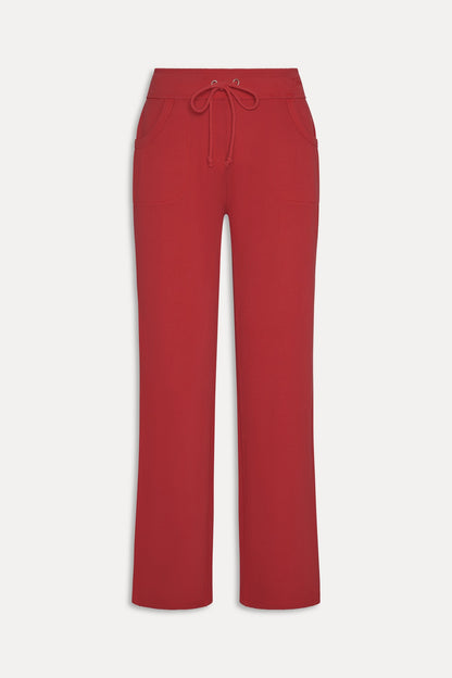 Frankies Bikinis collections|sale Emma Thermal Low Rise Pants - Strawberry Red