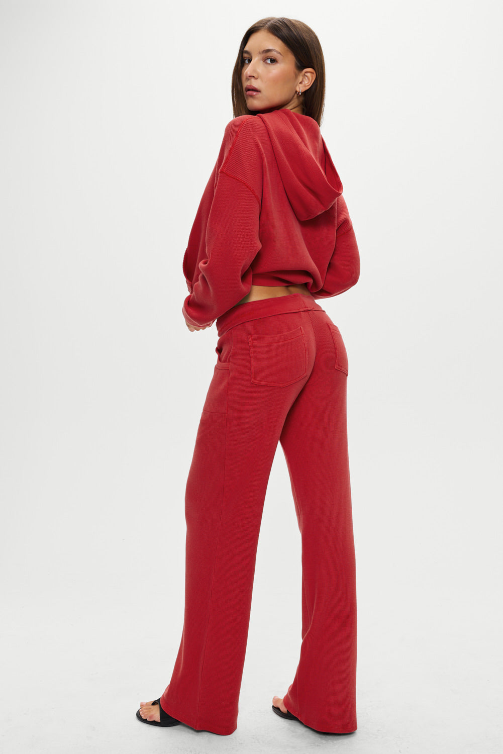 Frankies Bikinis collections|sale Emma Thermal Low Rise Pants - Strawberry Red