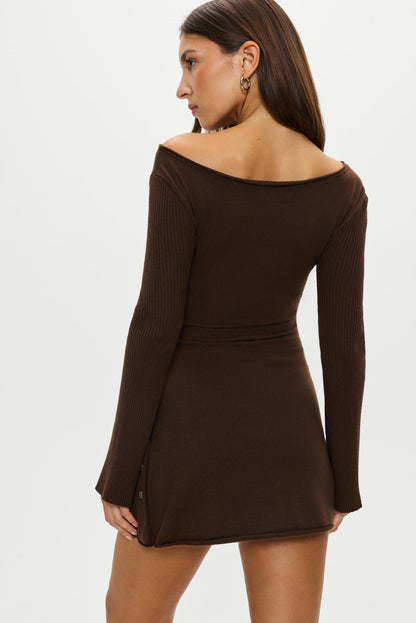 Frankies Bikinis collections|sale|clothing Elsa Off The Shoulder Mini Dress - Amber