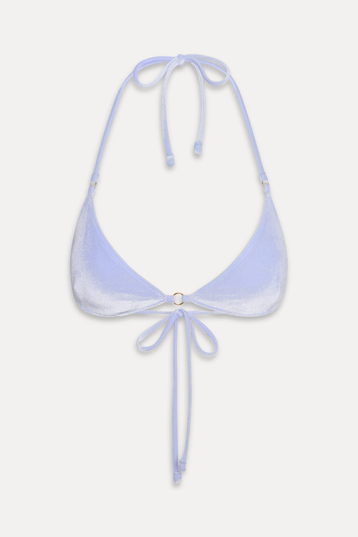 Frankies Bikinis collections|swimwear|sale Amore Skimpy Velvet Bikini Top - French Blue