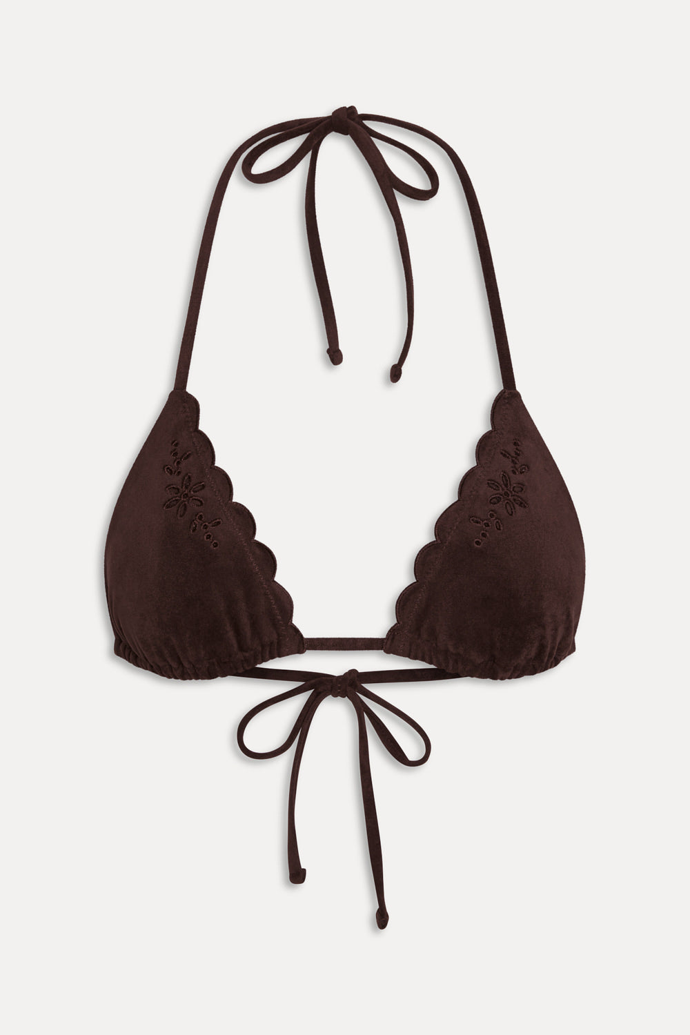 Frankies Bikinis collections|swimwear|sale Nick Suede Triangle Bikini Top - Desert Suede
