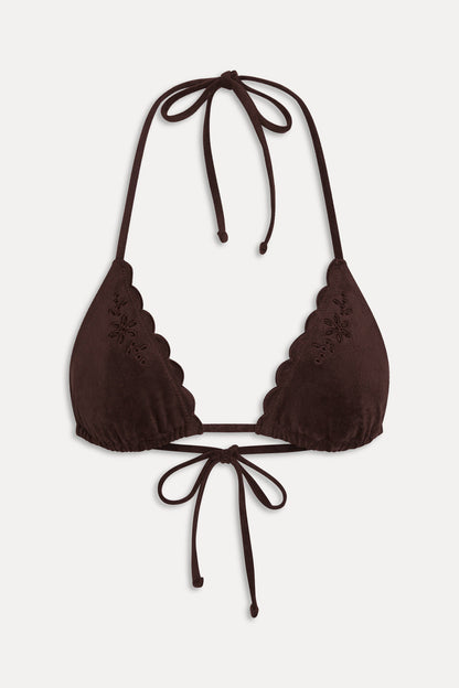 Frankies Bikinis collections|swimwear|sale Nick Suede Triangle Bikini Top - Desert Suede