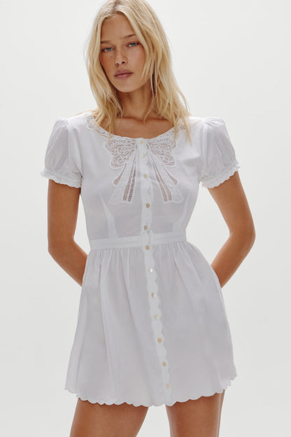 Frankies Bikinis sale|clothing Ivy Cotton Mini Dress - White