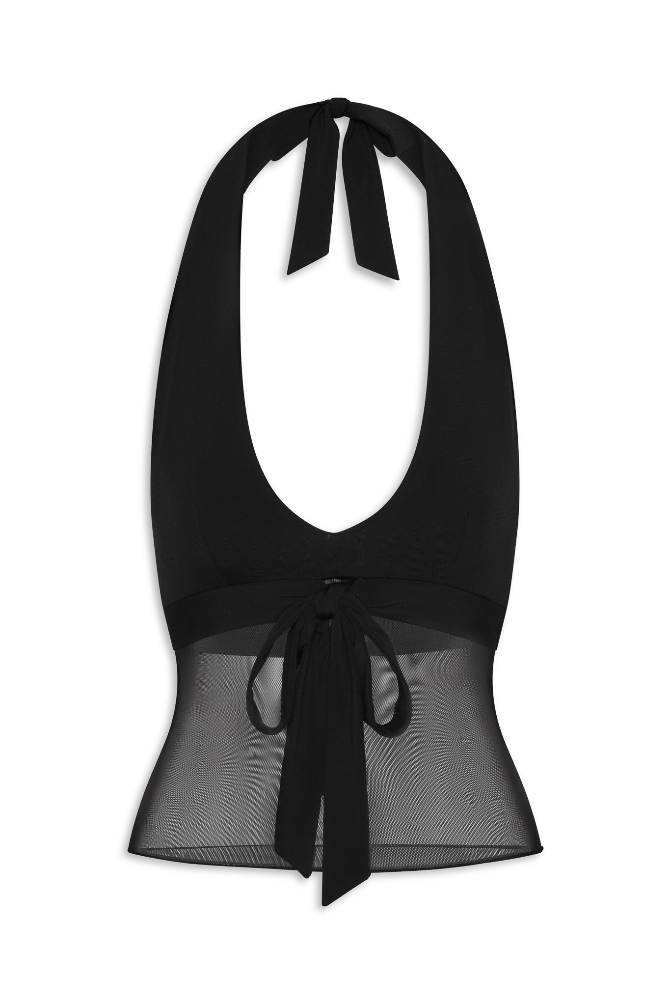 Frankies Bikinis sale|clothing May Mesh Knit Halter Top - Black