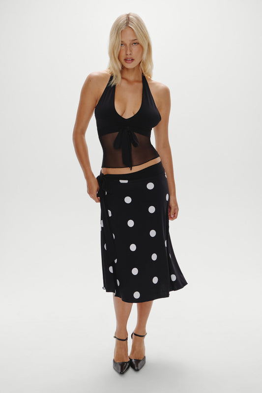 Frankies Bikinis sale|clothing May Midi Skirt - Paris At Midnight
