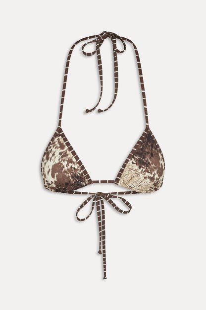 Frankies Bikinis sale|collections|swimwear Nick Triangle String Bikini Top - Saddle Up