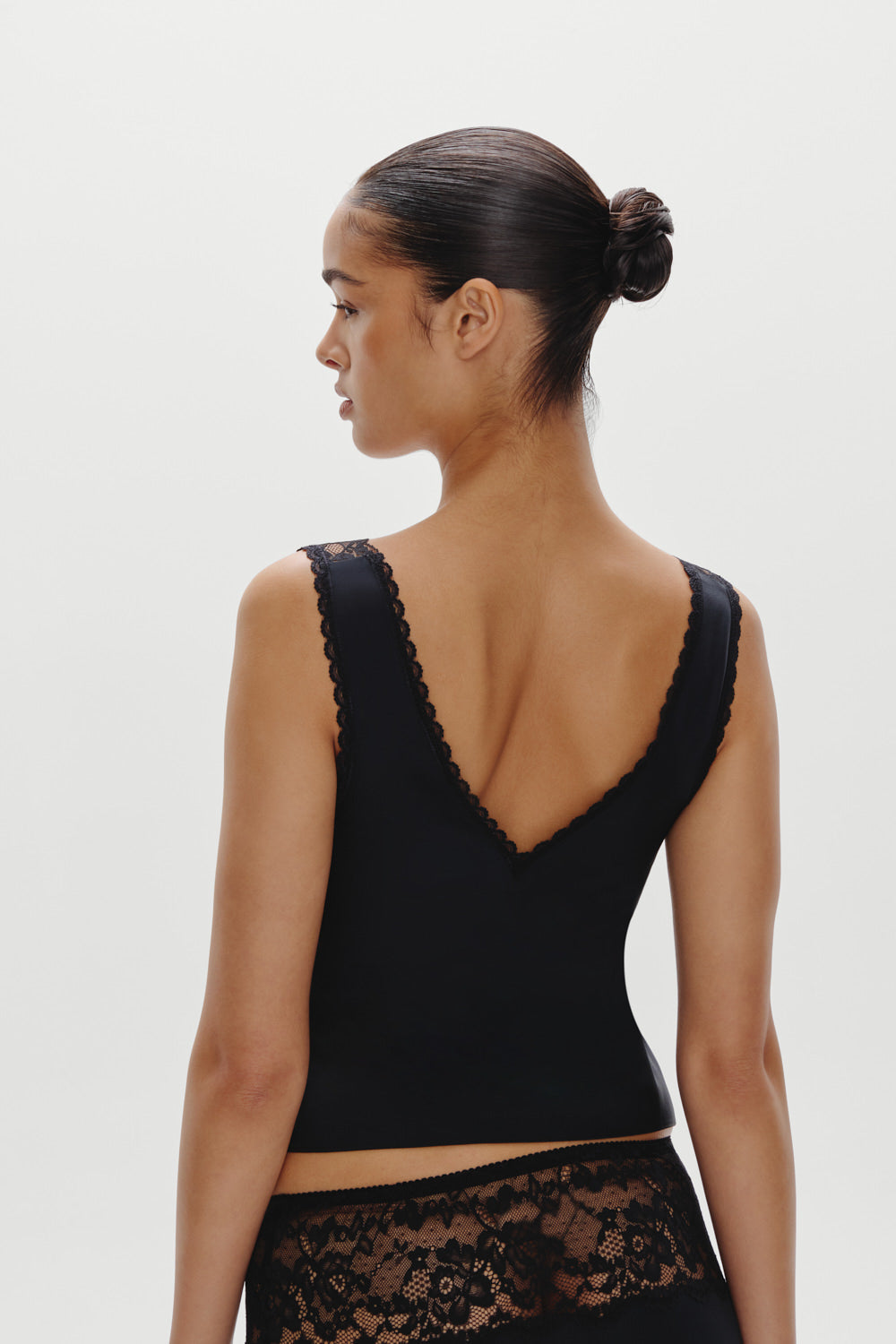 Frankies Bikinis sale|clothing Harper Satin Top - Black