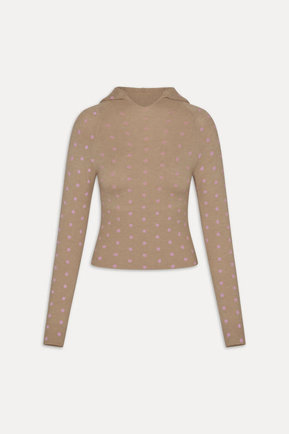 Frankies Bikinis sale|clothing Hazel Knit Hoodie - Pink Ornaments