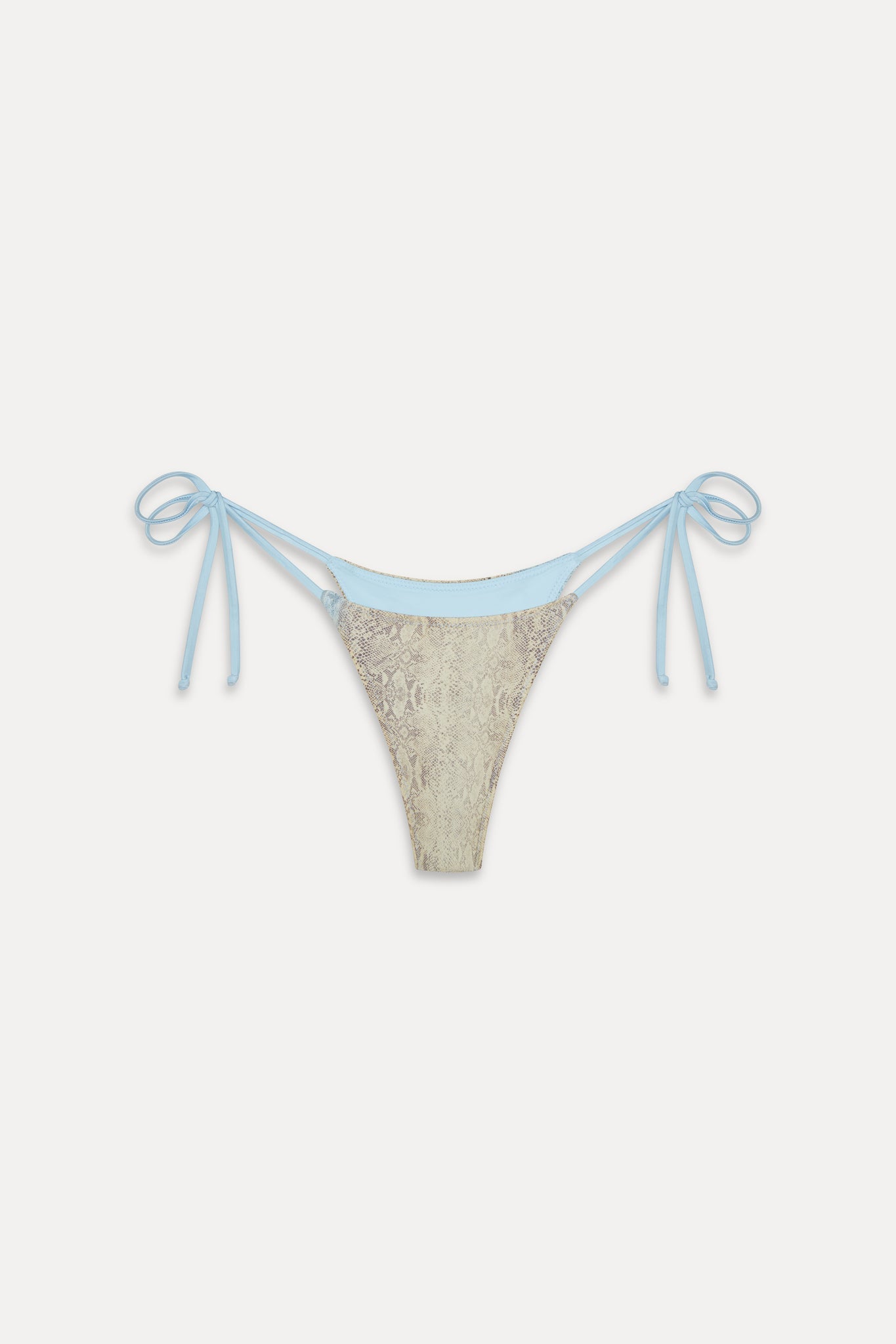 Frankies Bikinis sale|collections|swimwear Divine Satin Skimpy Bikini Bottom - Blue Python