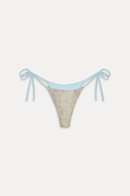 Frankies Bikinis sale|collections|swimwear Divine Satin Skimpy Bikini Bottom - Blue Python
